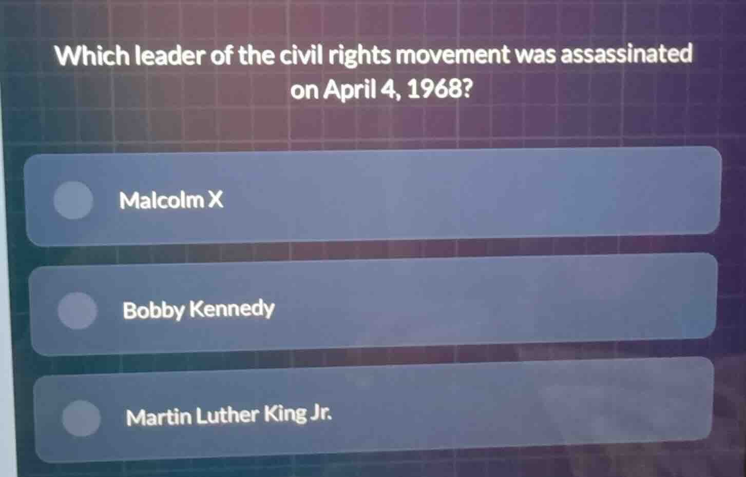 which leader of the civil rights movement was assassinated on april 4, …
