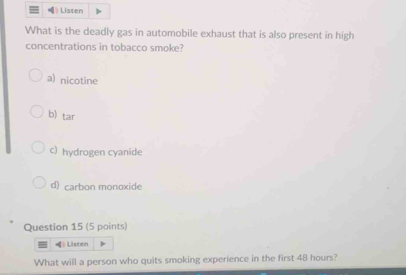 what is the deadly gas in automobile exhaust that is also present in hi…