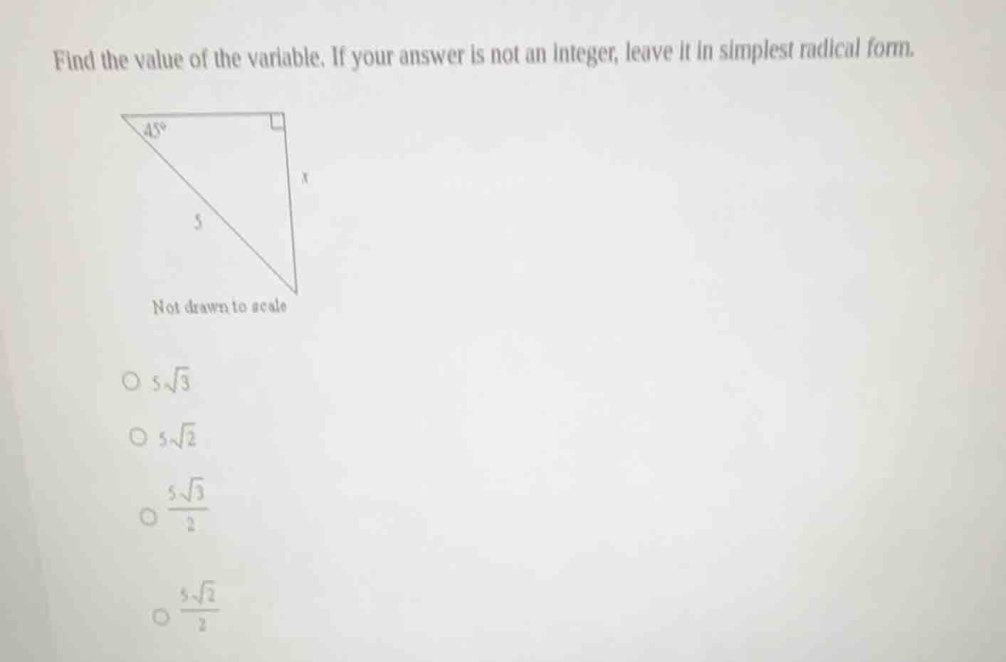 find the value of the variable. if your answer is not an integer, leave…