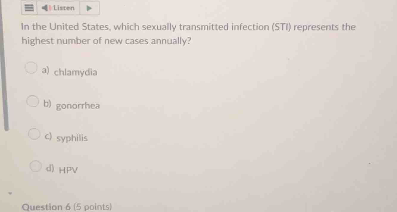 in the united states, which sexually transmitted infection (sti) repres…