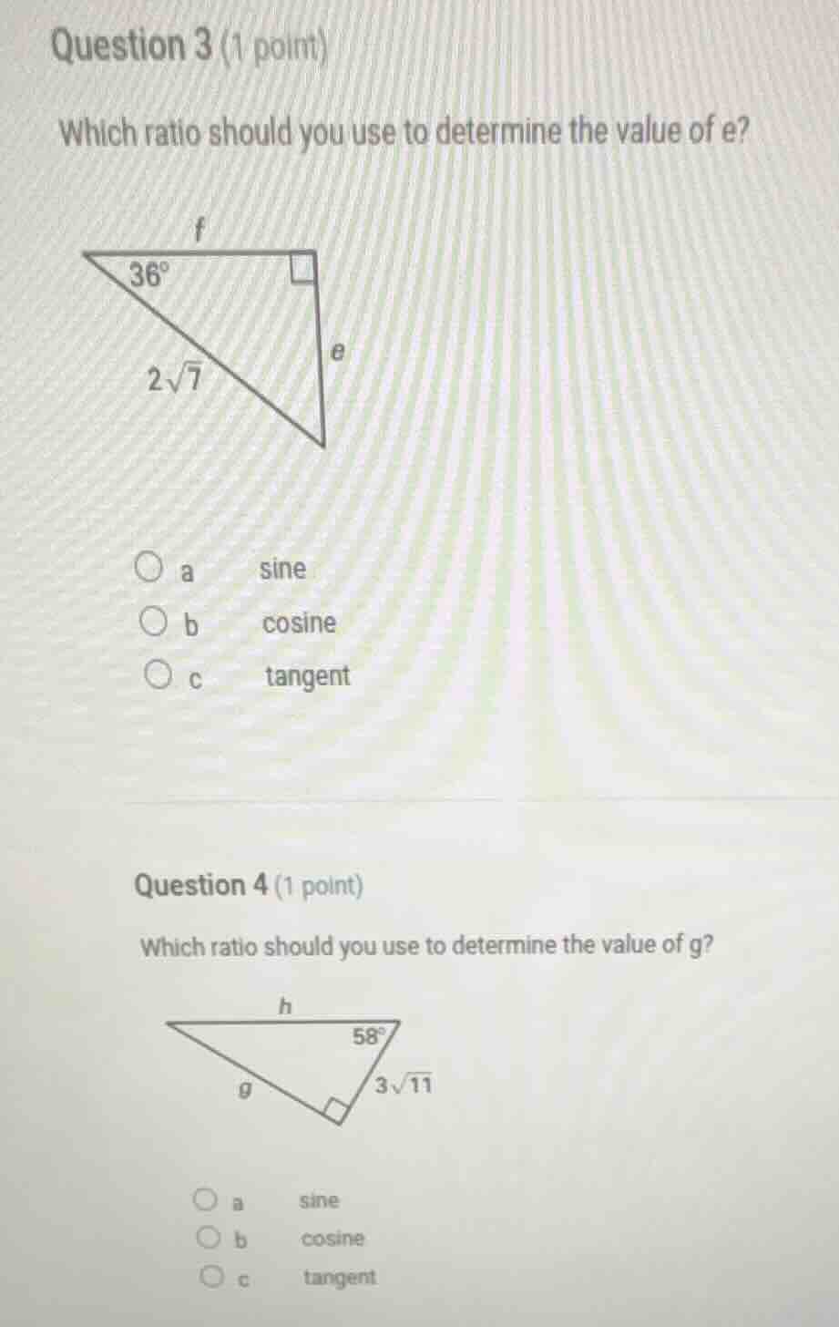 question 3 (1 point) which ratio should you use to determine the value …