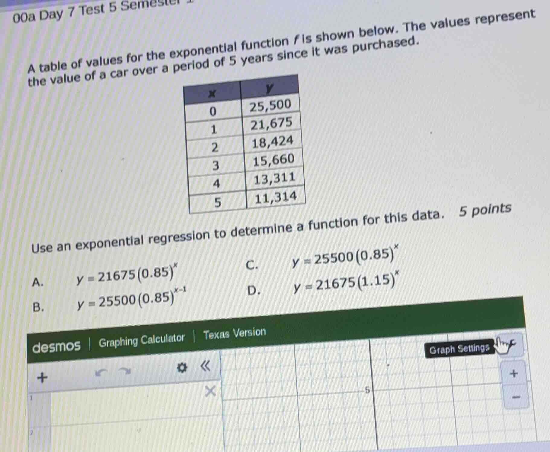a table of values for the exponential function \\(f\\) is shown below. …