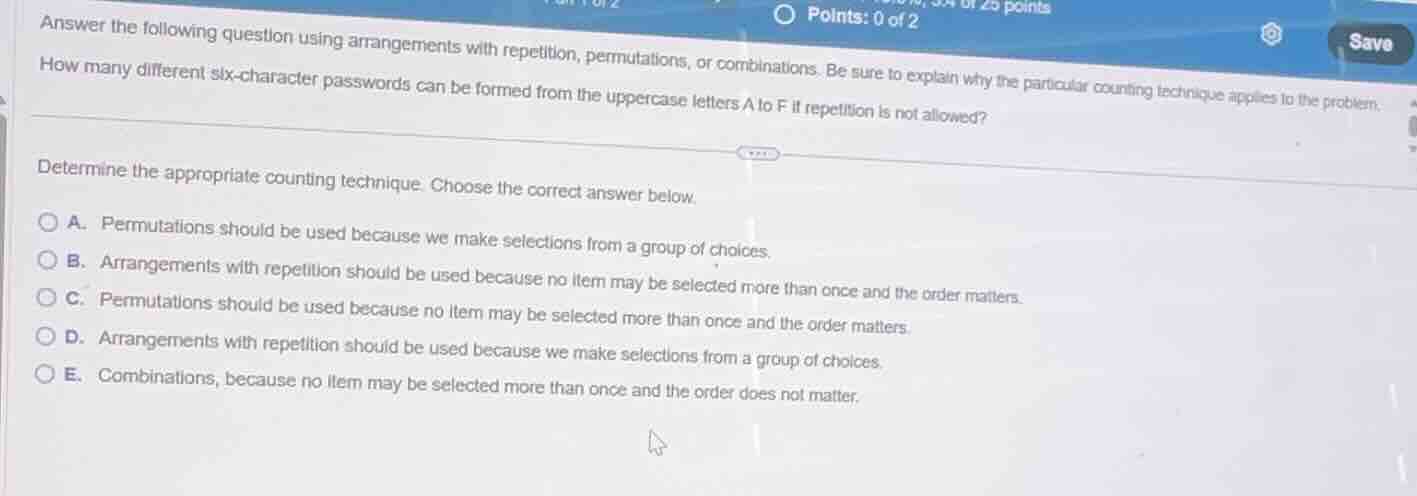 answer the following question using arrangements with repetition, permu…