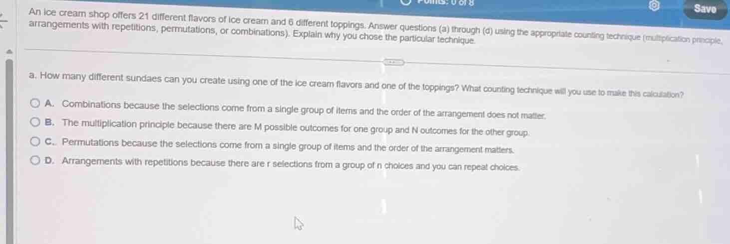 an ice cream shop offers 21 different flavors of ice cream and 6 differ…