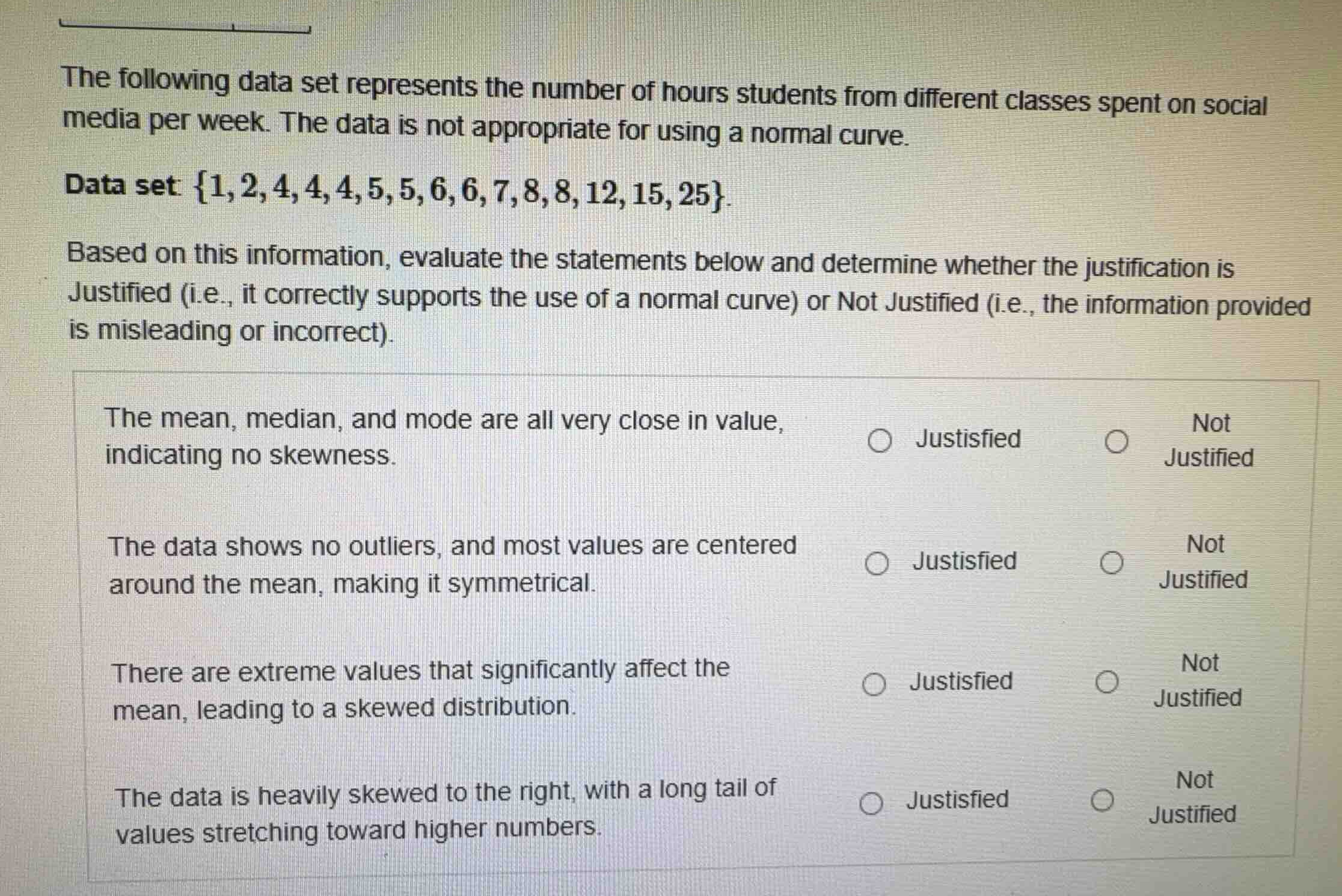 the following data set represents the number of hours students from dif…