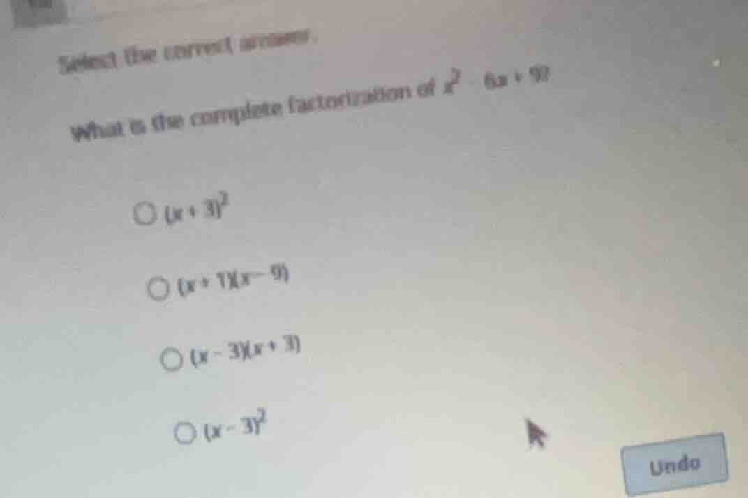 select the correct answer. what is the complete factorization of \\(x^2…