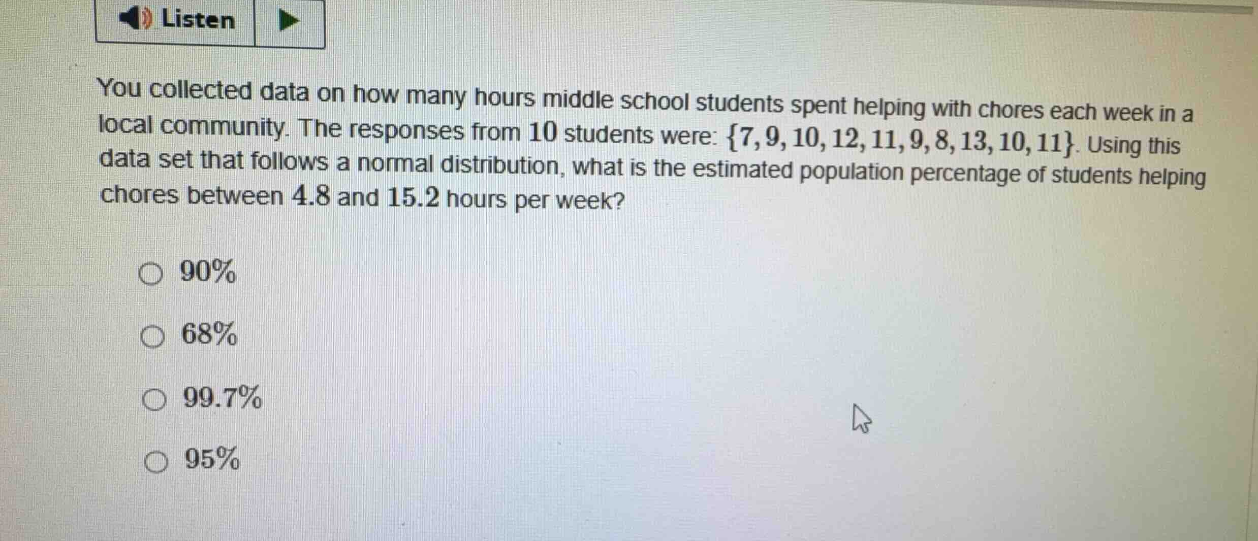 you collected data on how many hours middle school students spent helpi…