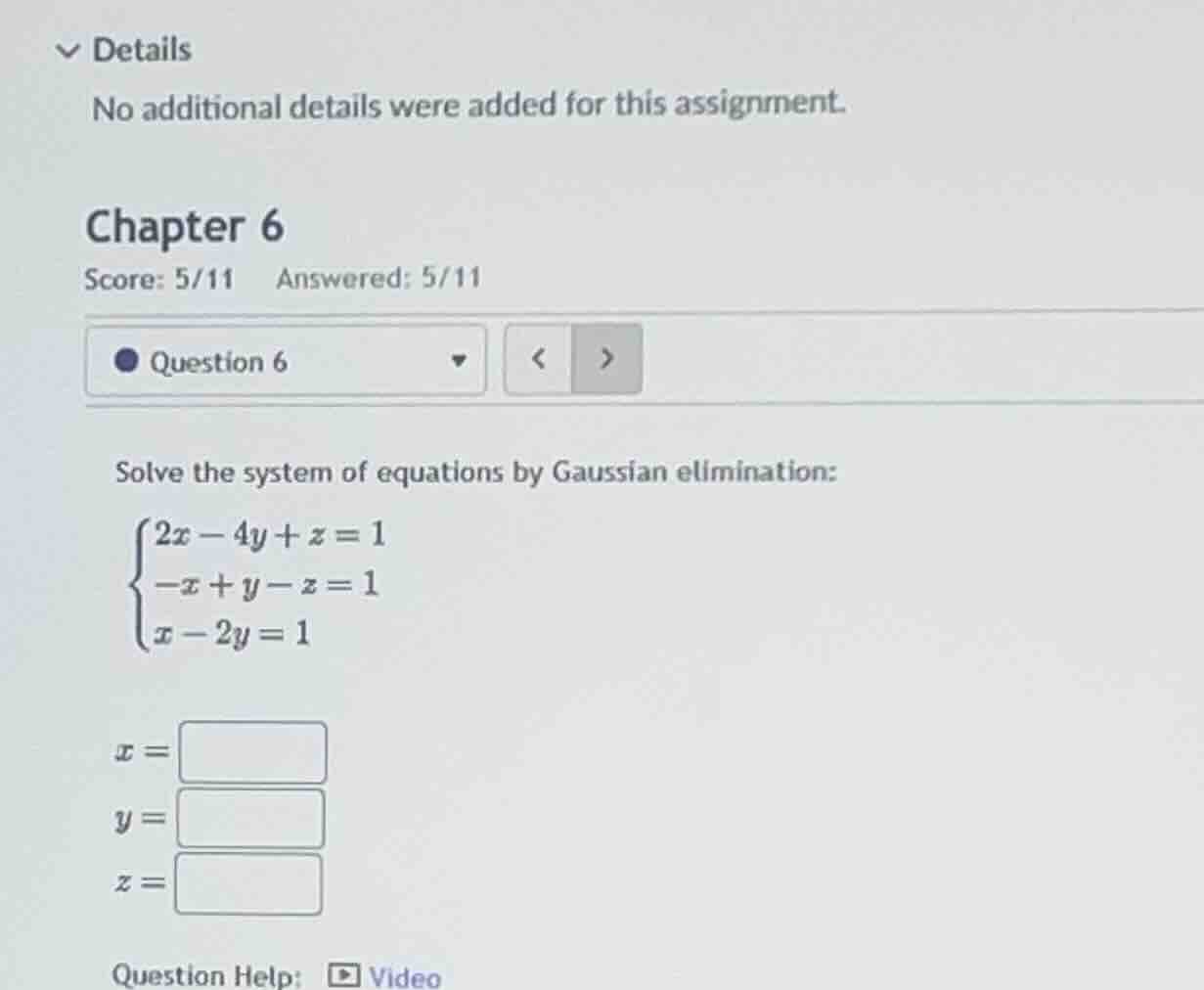 solve the system of equations by gaussian elimination: \\ \\begin{cases…