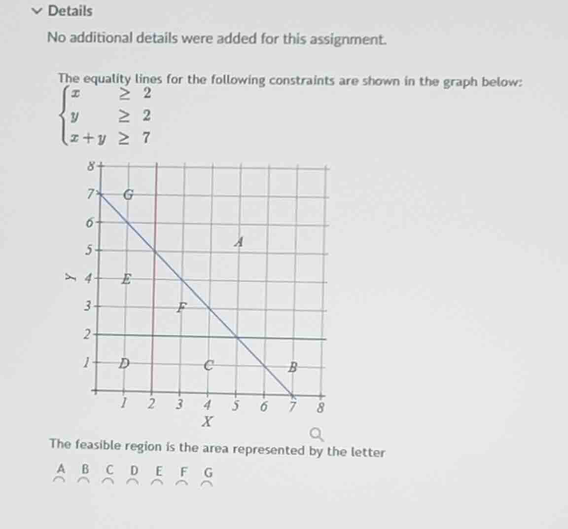 the equality lines for the following constraints are shown in the graph…