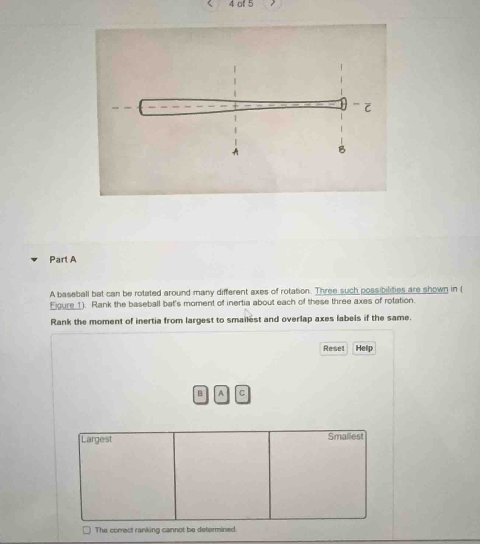 part a a baseball bat can be rotated around many different axes of rota…
