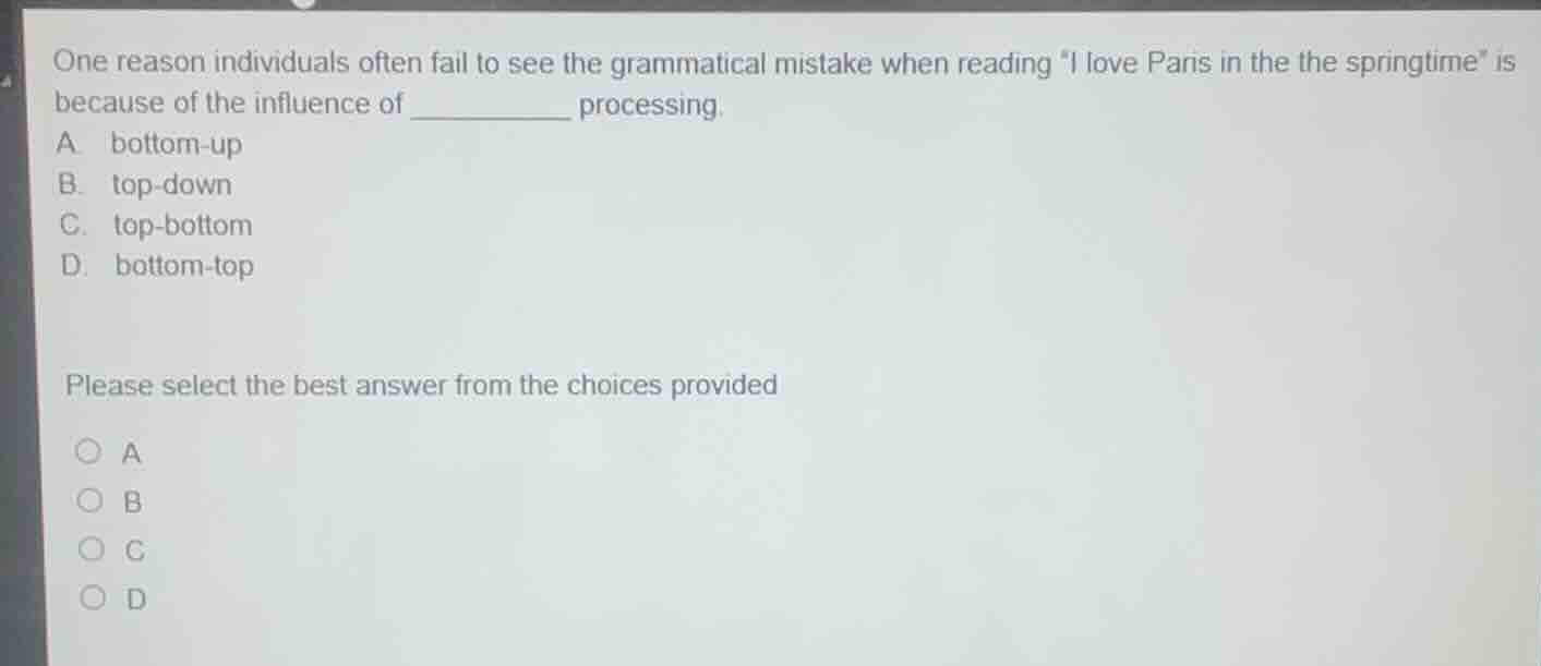 one reason individuals often fail to see the grammatical mistake when r…
