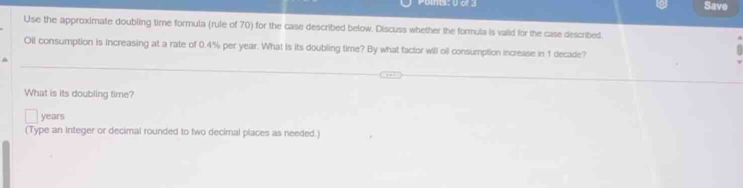 use the approximate doubling time formula (rule of 70) for the case des…
