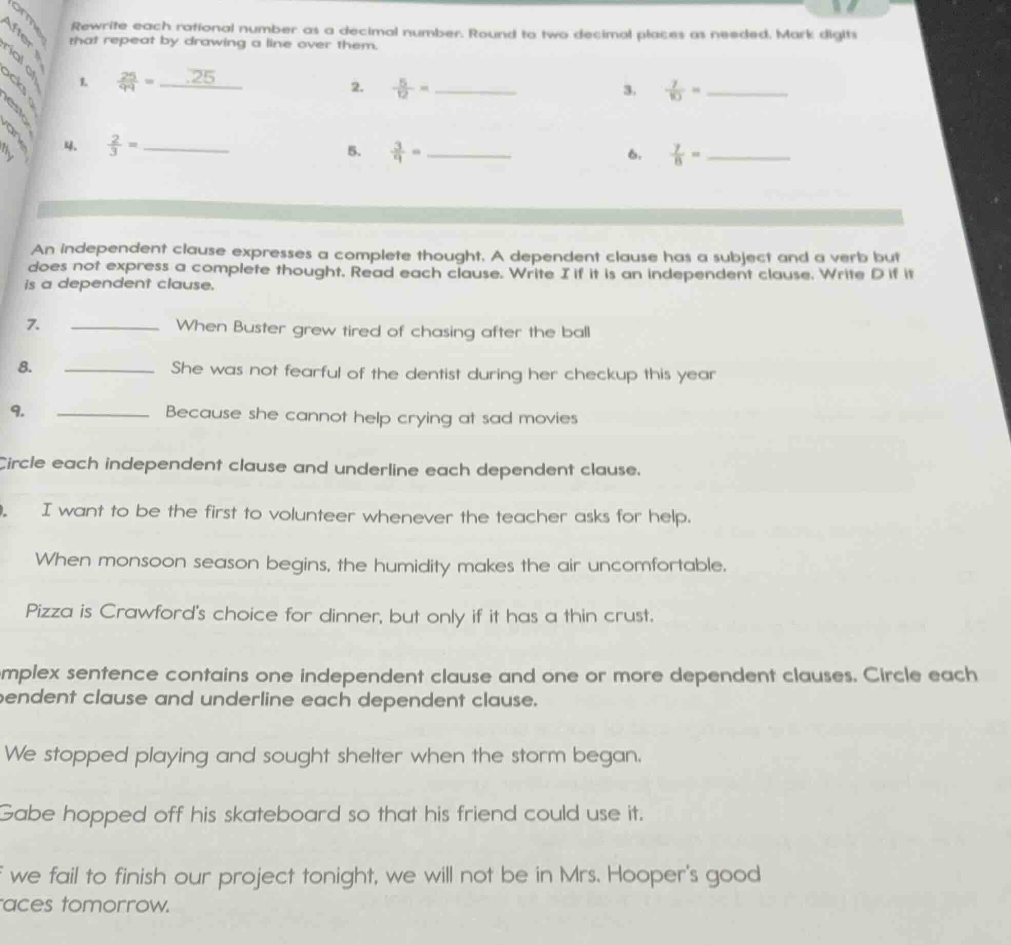 rewrite each rational number as a decimal number. round to two decimal …