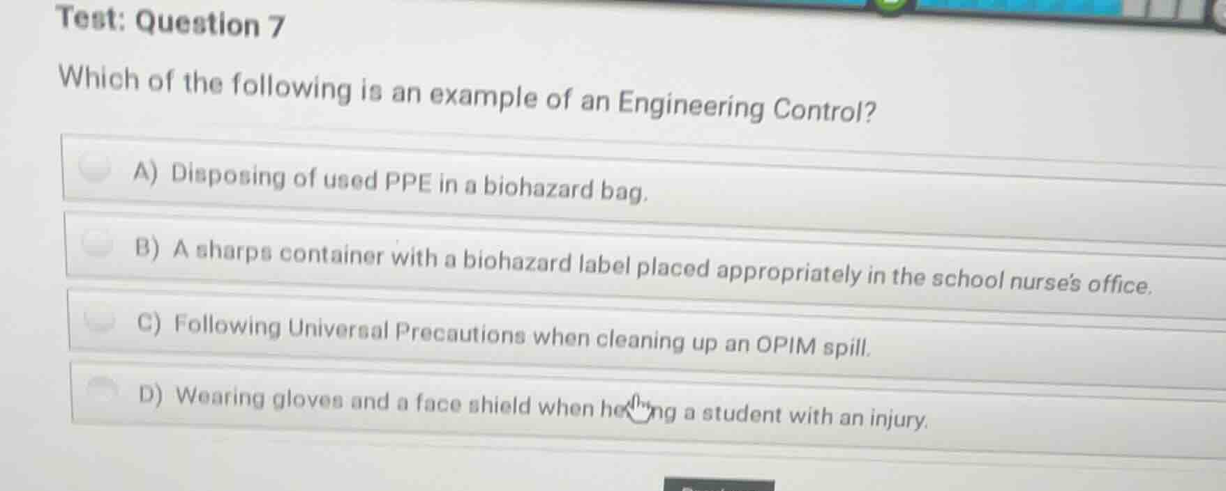 test: question 7 which of the following is an example of an engineering…