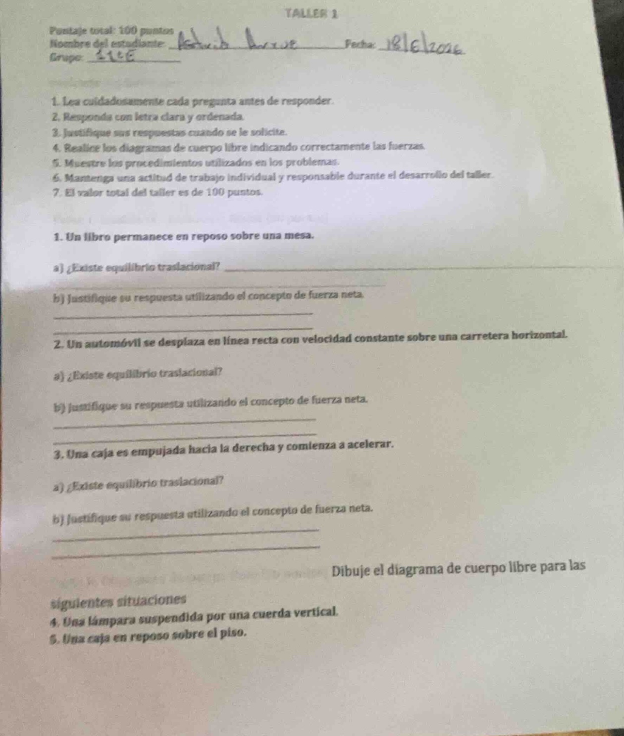 taller 1 puntaje total: 100 puntos nombre del estudiante: student name …
