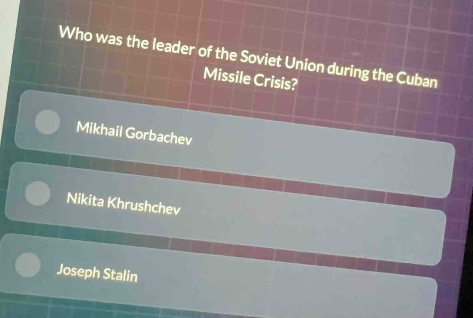 who was the leader of the soviet union during the cuban missile crisis?…