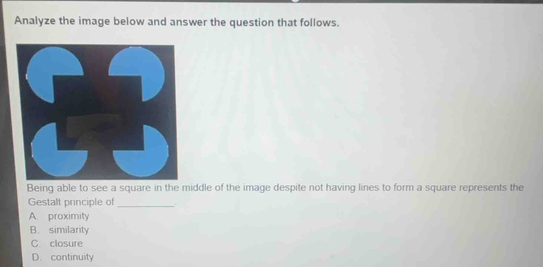 analyze the image below and answer the question that follows. being abl…