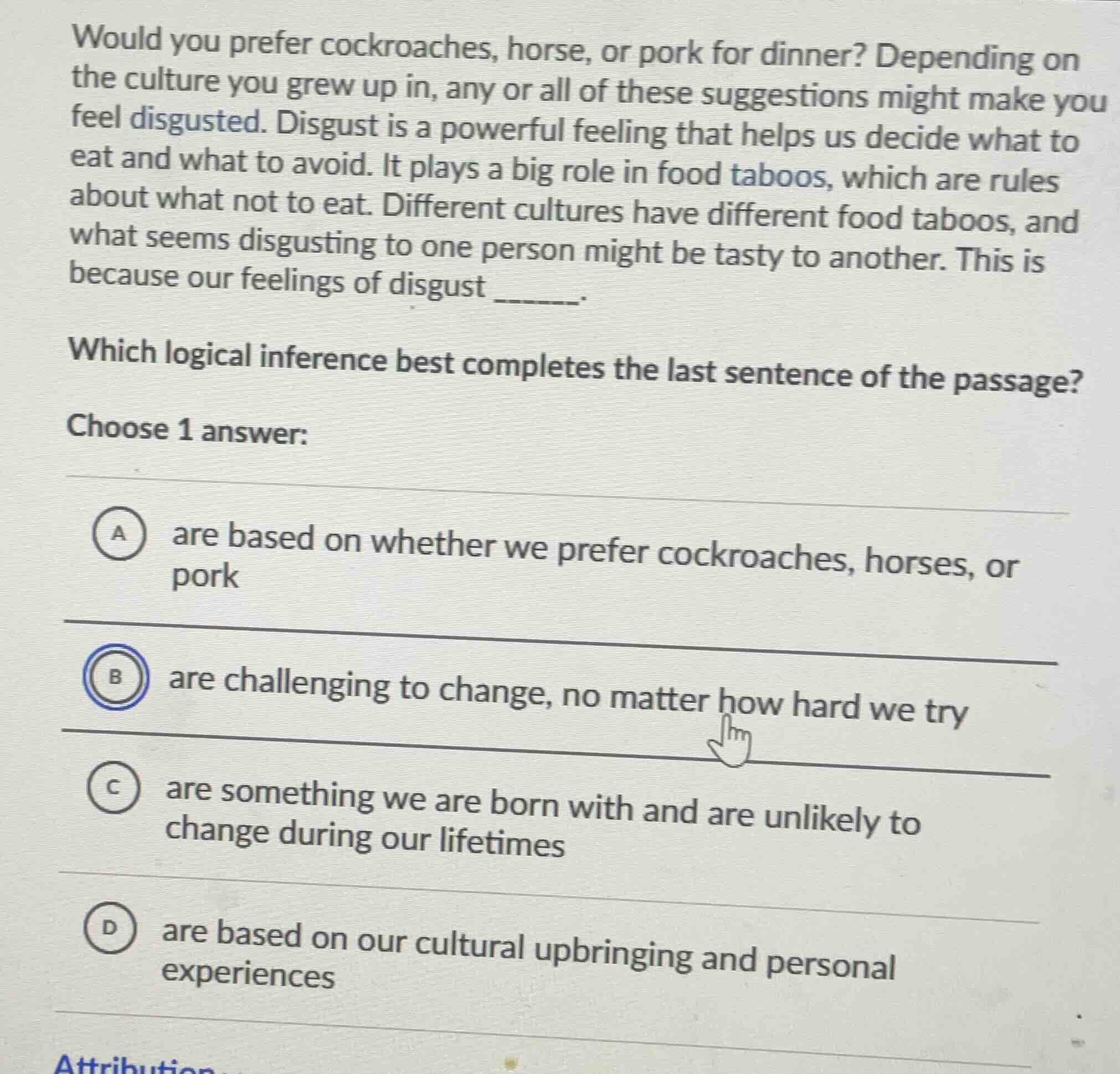 would you prefer cockroaches, horse, or pork for dinner? depending on t…