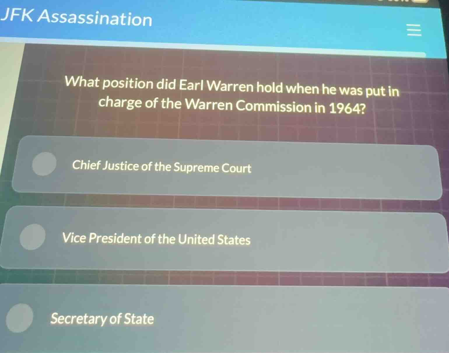 what position did earl warren hold when he was put in charge of the war…