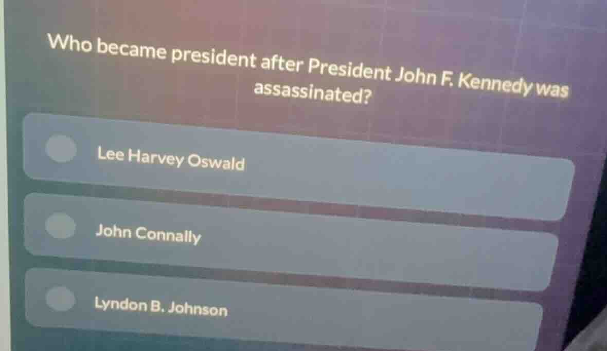 who became president after president john f. kennedy was assassinated? …