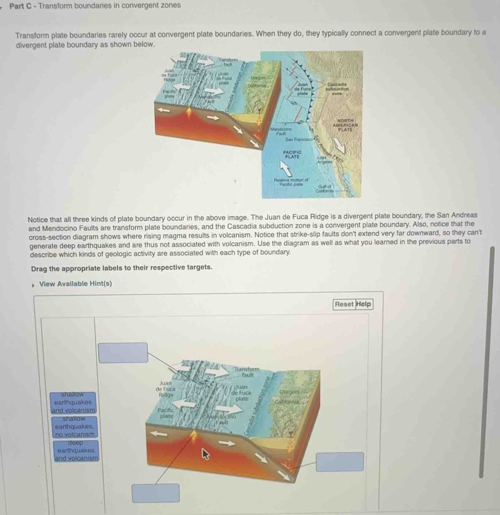 part c - transform boundaries in convergent zones transform plate bound…