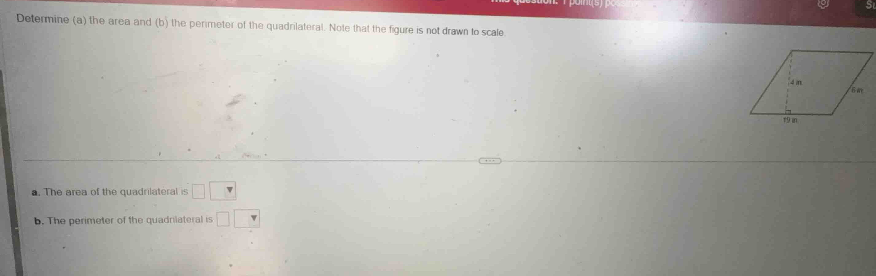 determine (a) the area and (b) the perimeter of the quadrilateral. note…