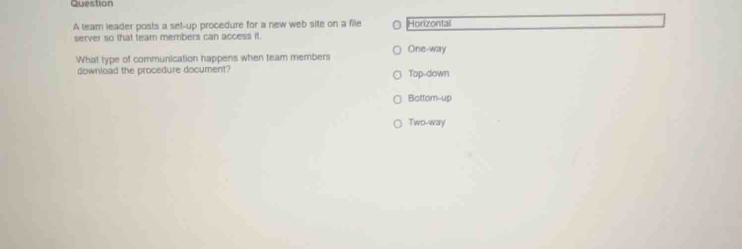 a team leader posts a set-up procedure for a new web site on a file ser…