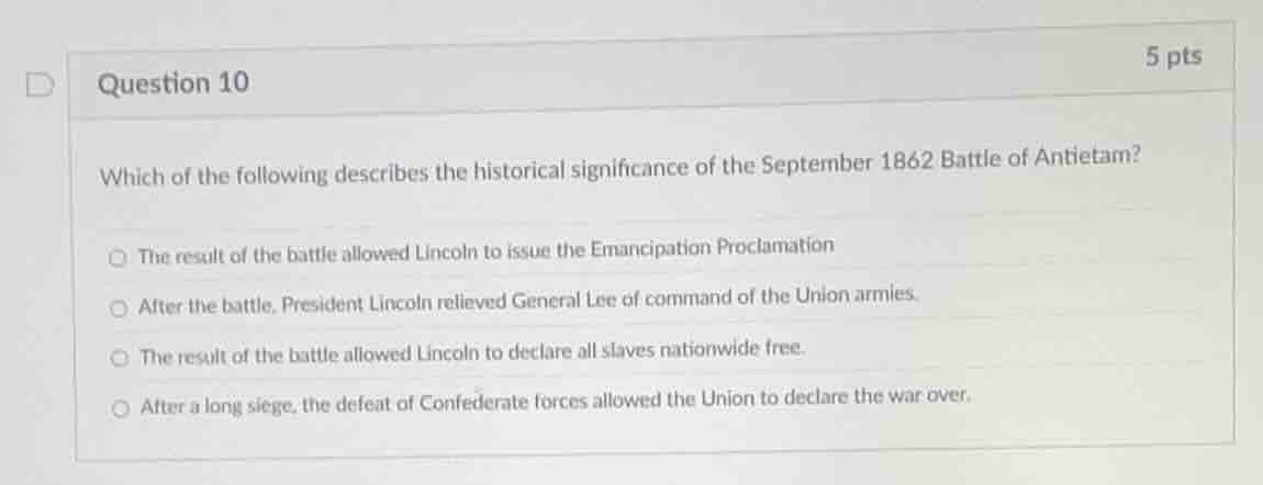 question 10 which of the following describes the historical significanc…