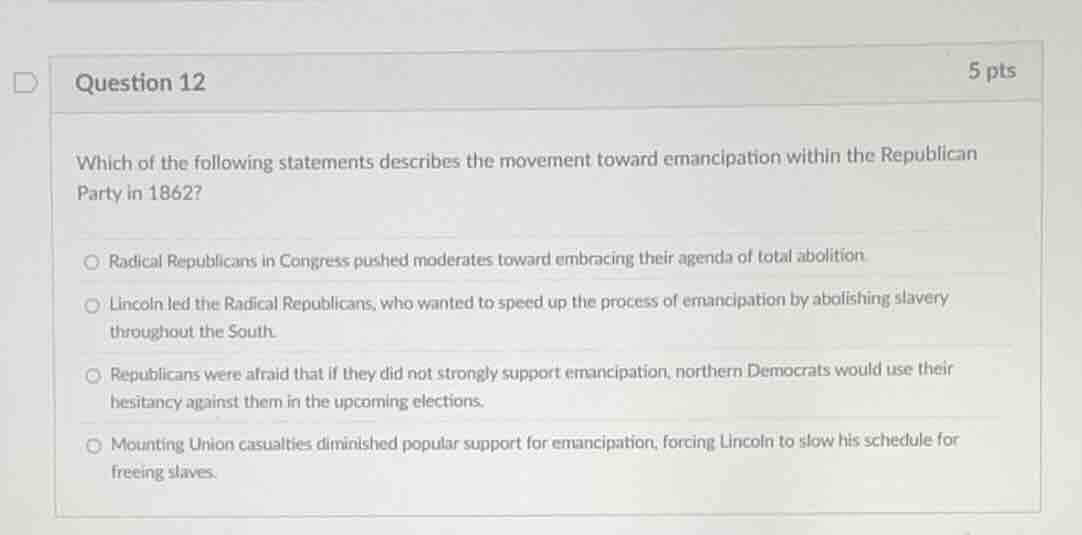 question 12 which of the following statements describes the movement to…