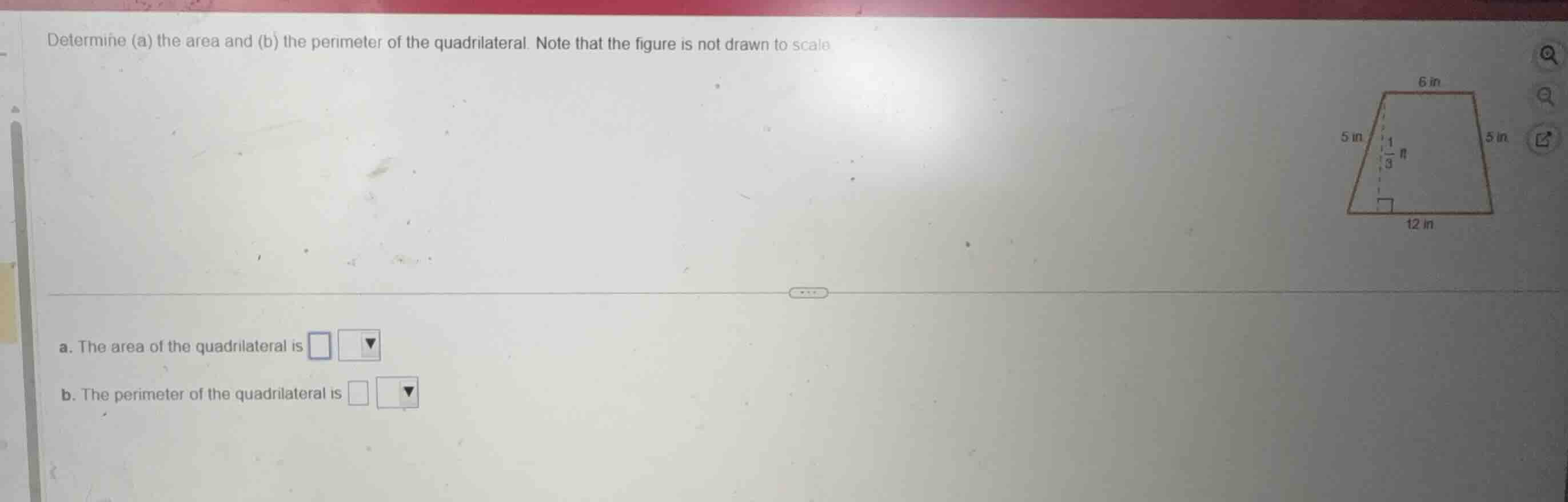 determine (a) the area and (b) the perimeter of the quadrilateral. note…