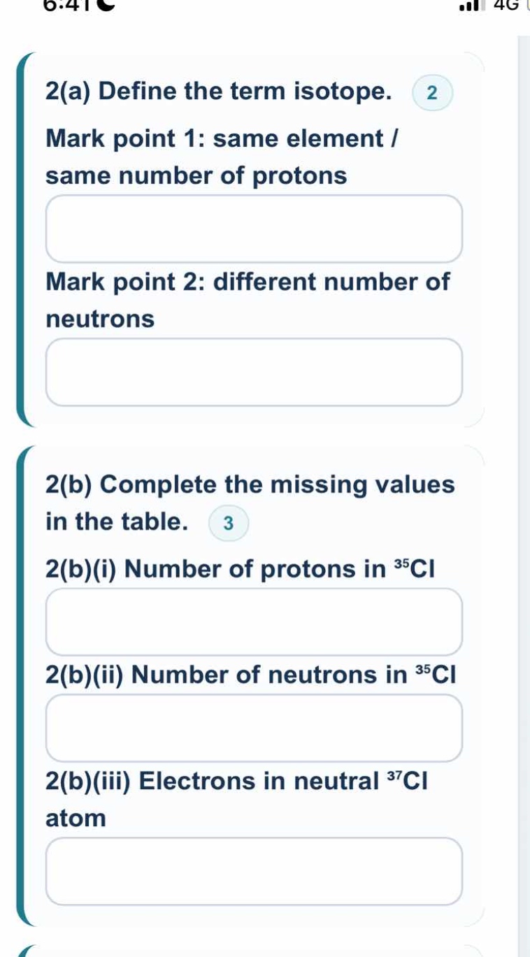 2(a) define the term isotope. mark point 1: same element / same number …
