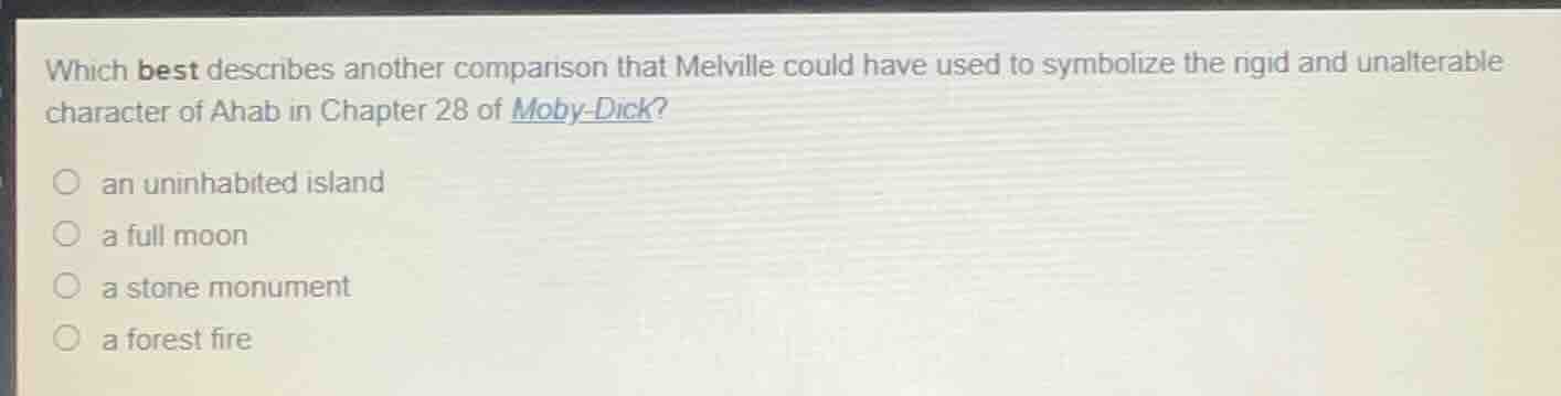 which best describes another comparison that melville could have used t…