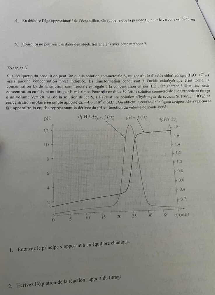 4. en déduire lâge approximatif de léchantillon. on rappelle que la pér…