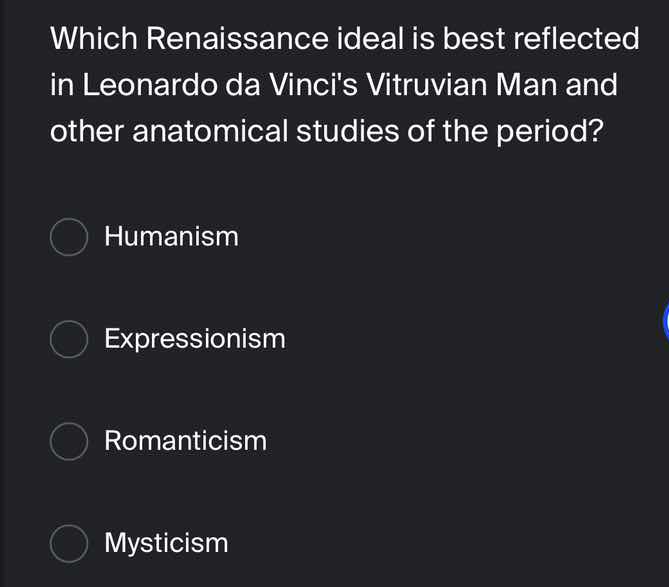 which renaissance ideal is best reflected in leonardo da vincis vitruvi…