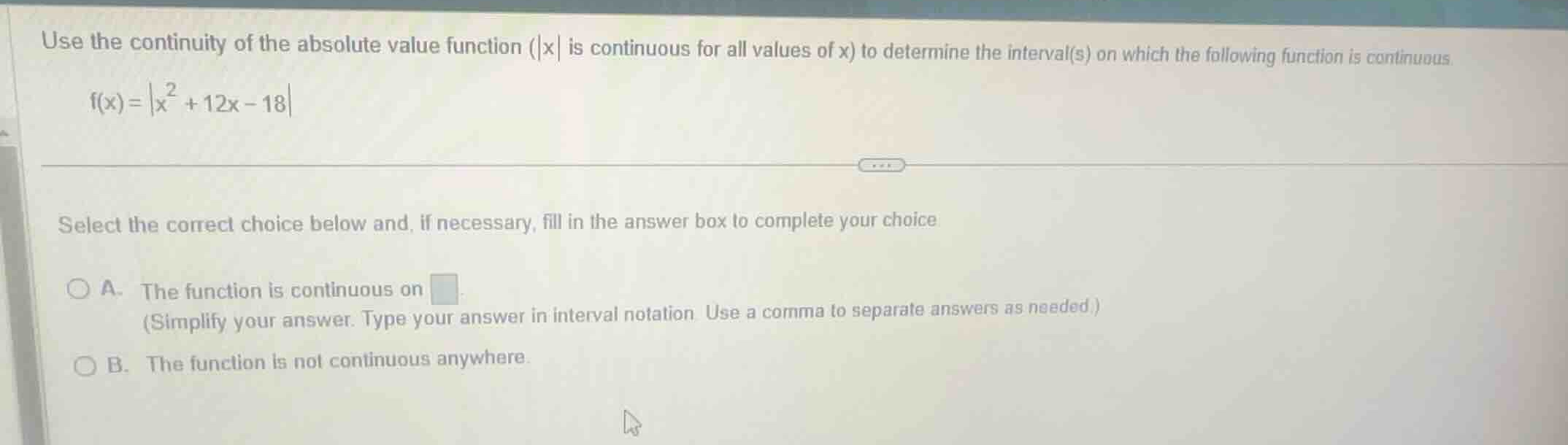 use the continuity of the absolute value function (\\(|x|\\) is continu…