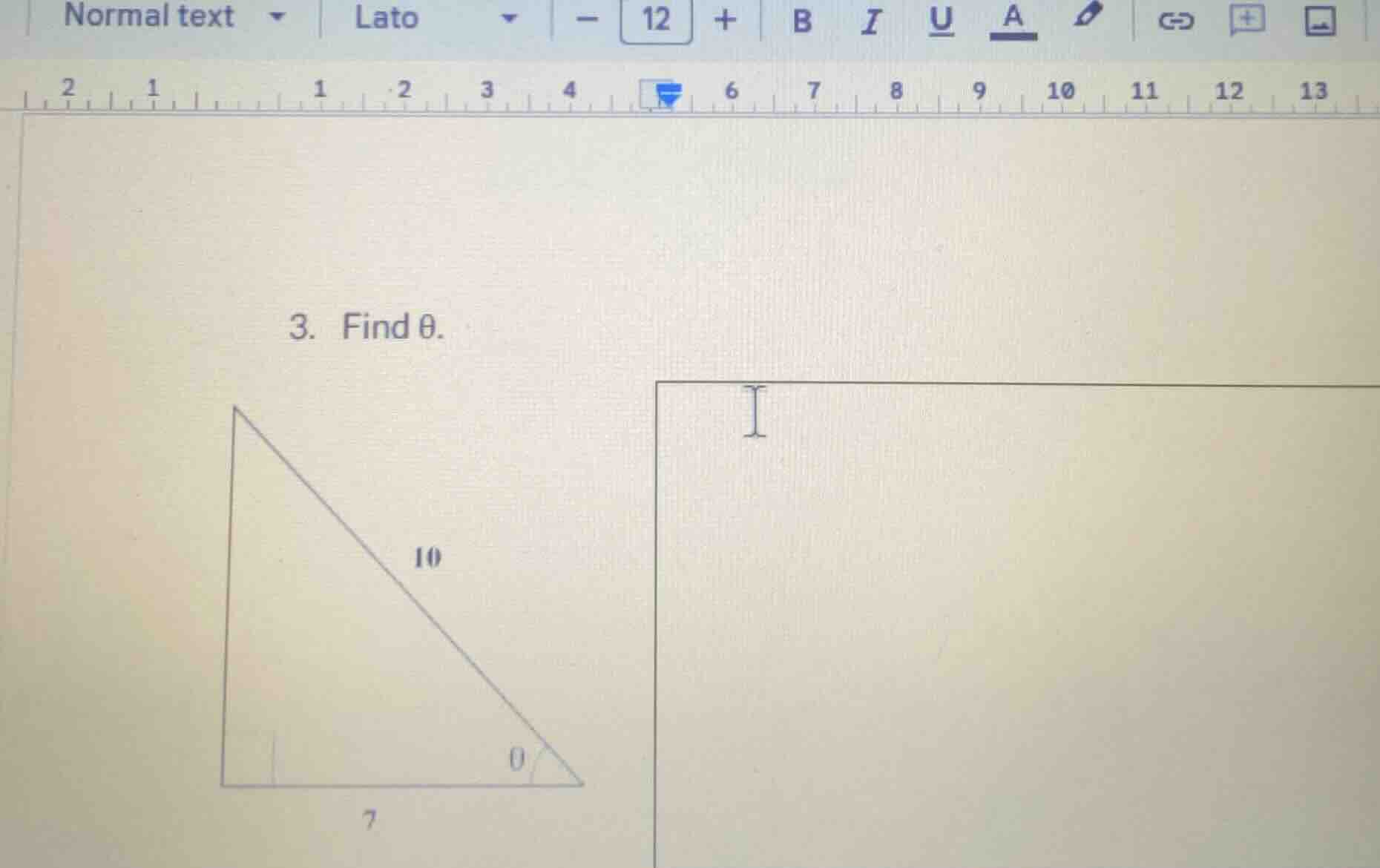 3. find \\(\\theta\\).