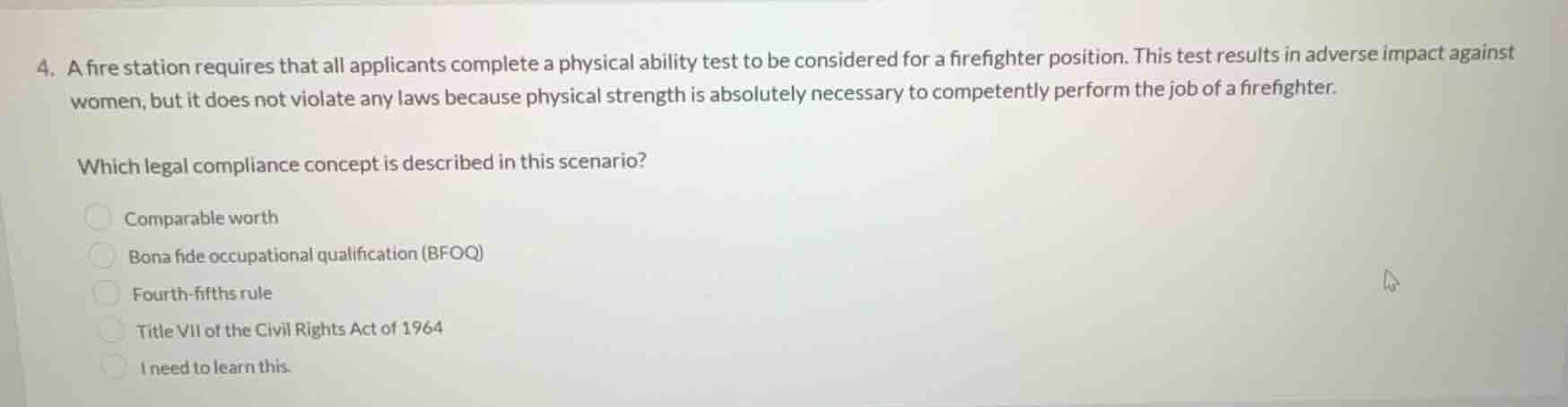 4. a fire station requires that all applicants complete a physical abil…