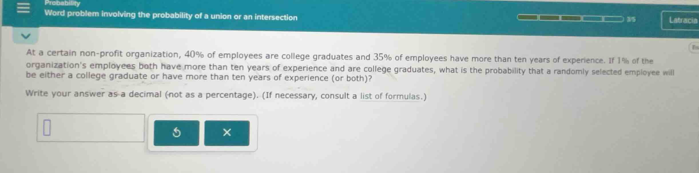 at a certain non-profit organization, 40% of employees are college grad…