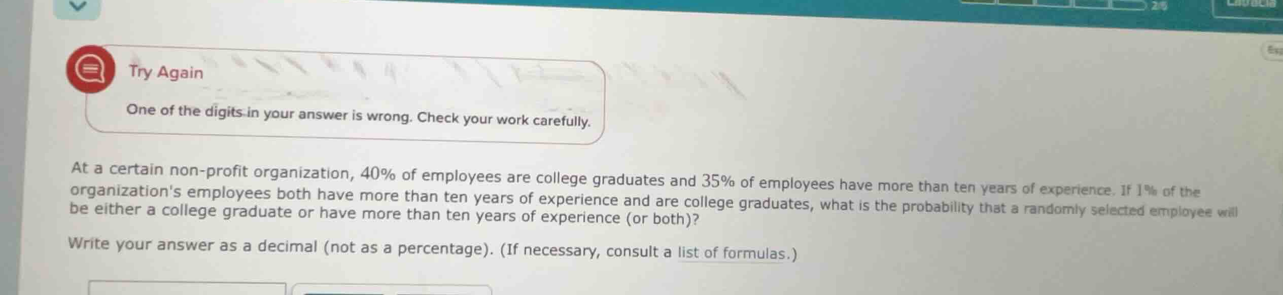 at a certain non-profit organization, 40% of employees are college grad…