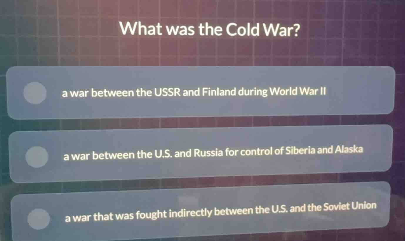 what was the cold war? a war between the ussr and finland during world …