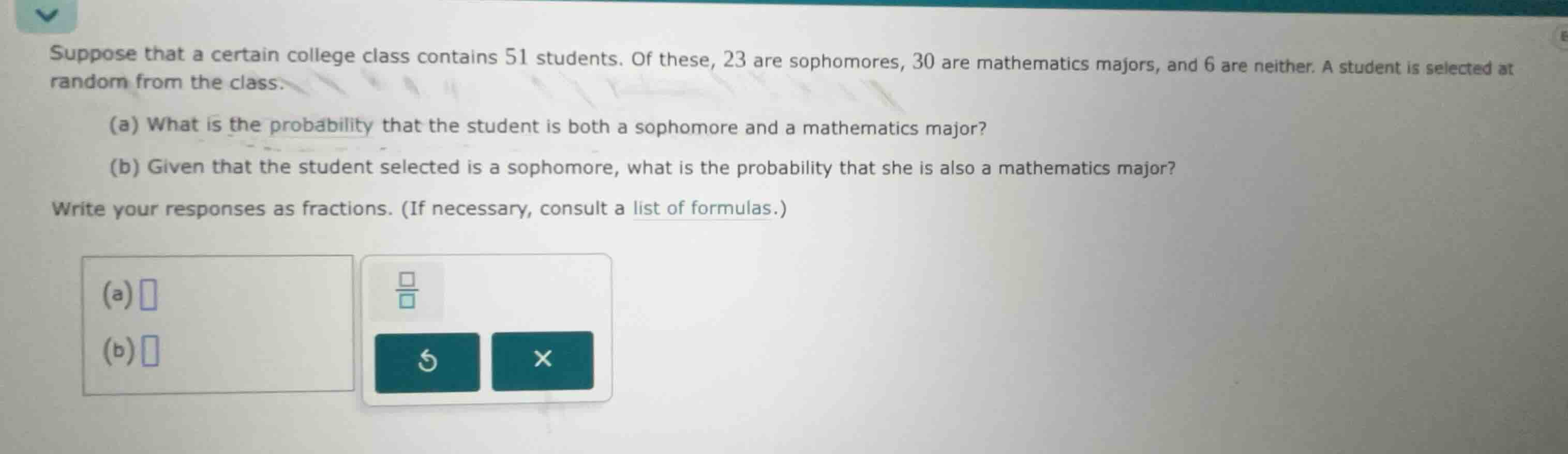 suppose that a certain college class contains 51 students. of these, 23…