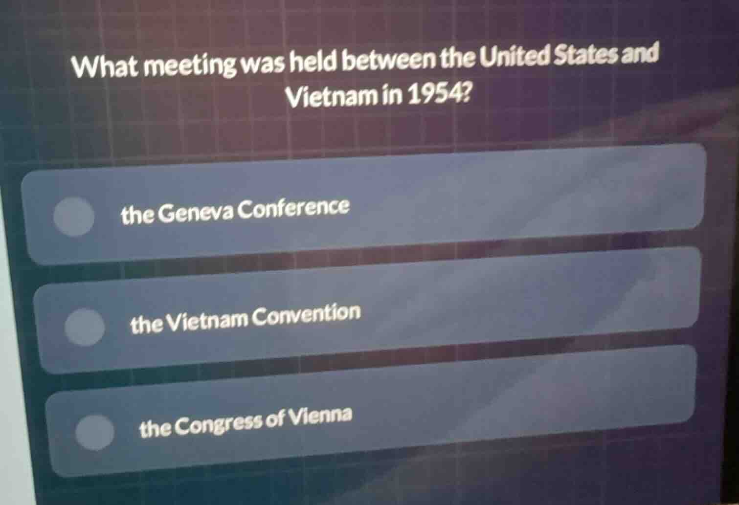 what meeting was held between the united states and vietnam in 1954? th…