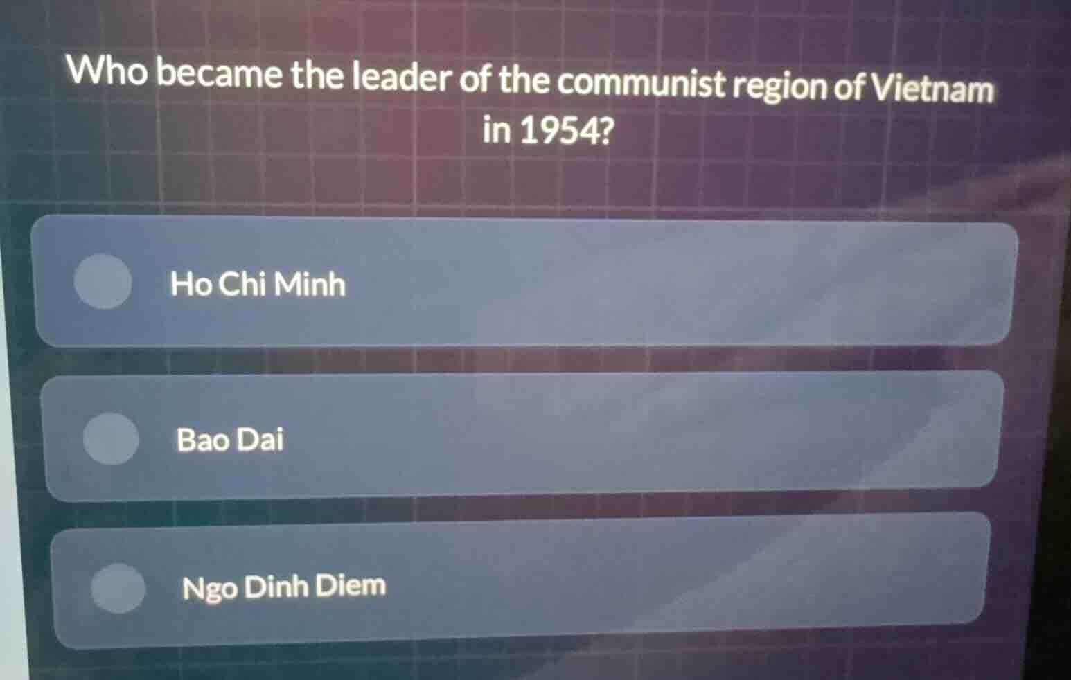 who became the leader of the communist region of vietnam in 1954? ho ch…