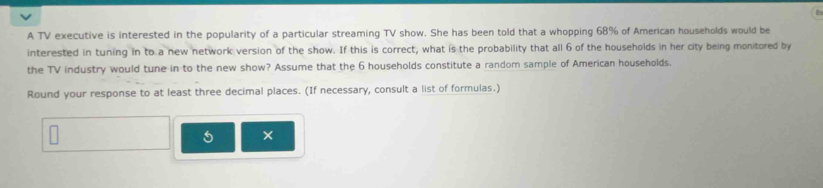 a tv executive is interested in the popularity of a particular streamin…