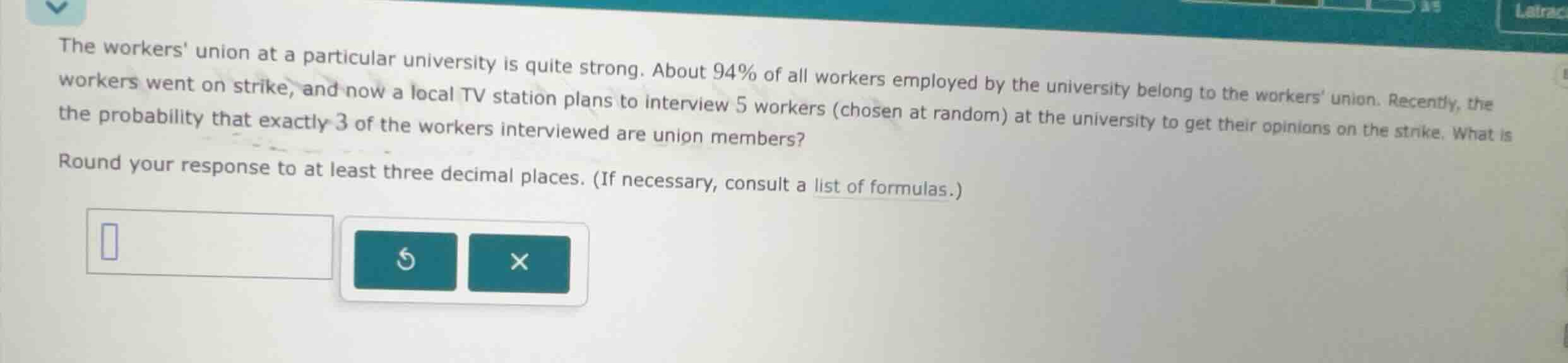 the workers union at a particular university is quite strong. about 94%…