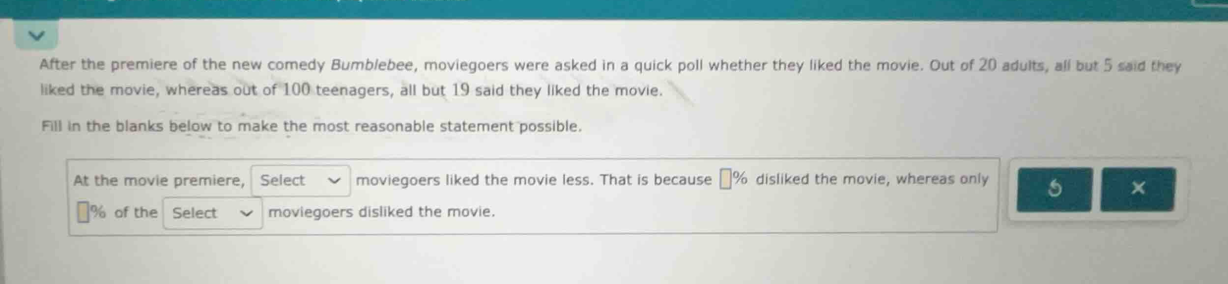 after the premiere of the new comedy bumblebee, moviegoers were asked i…