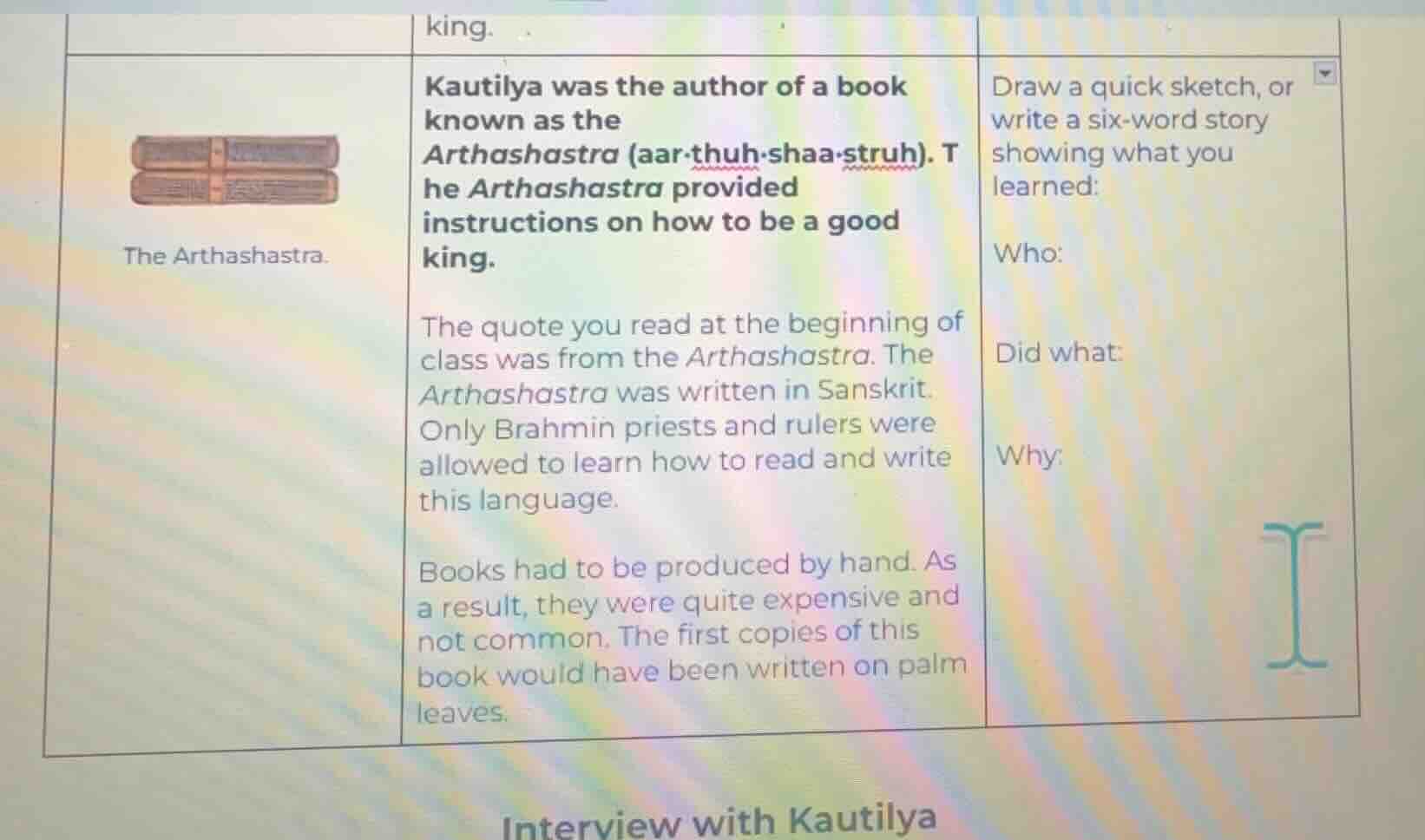 kautilya was the author of a book known as the arthashastra (aar-thuh-s…