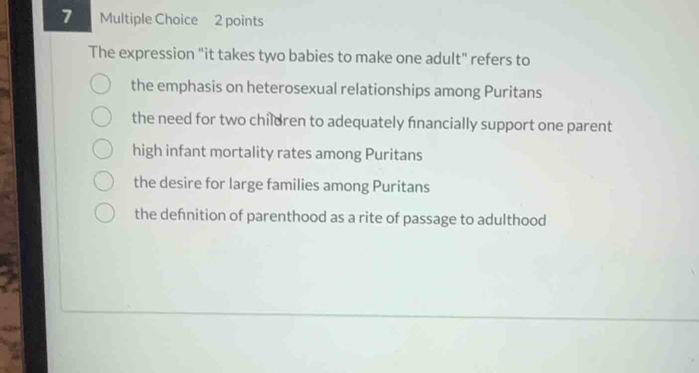 the expression \it takes two babies to make one adult\ refers to the em…