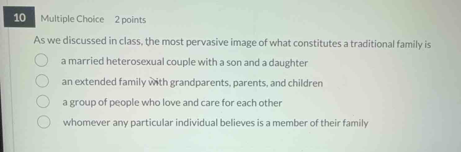 as we discussed in class, the most pervasive image of what constitutes …