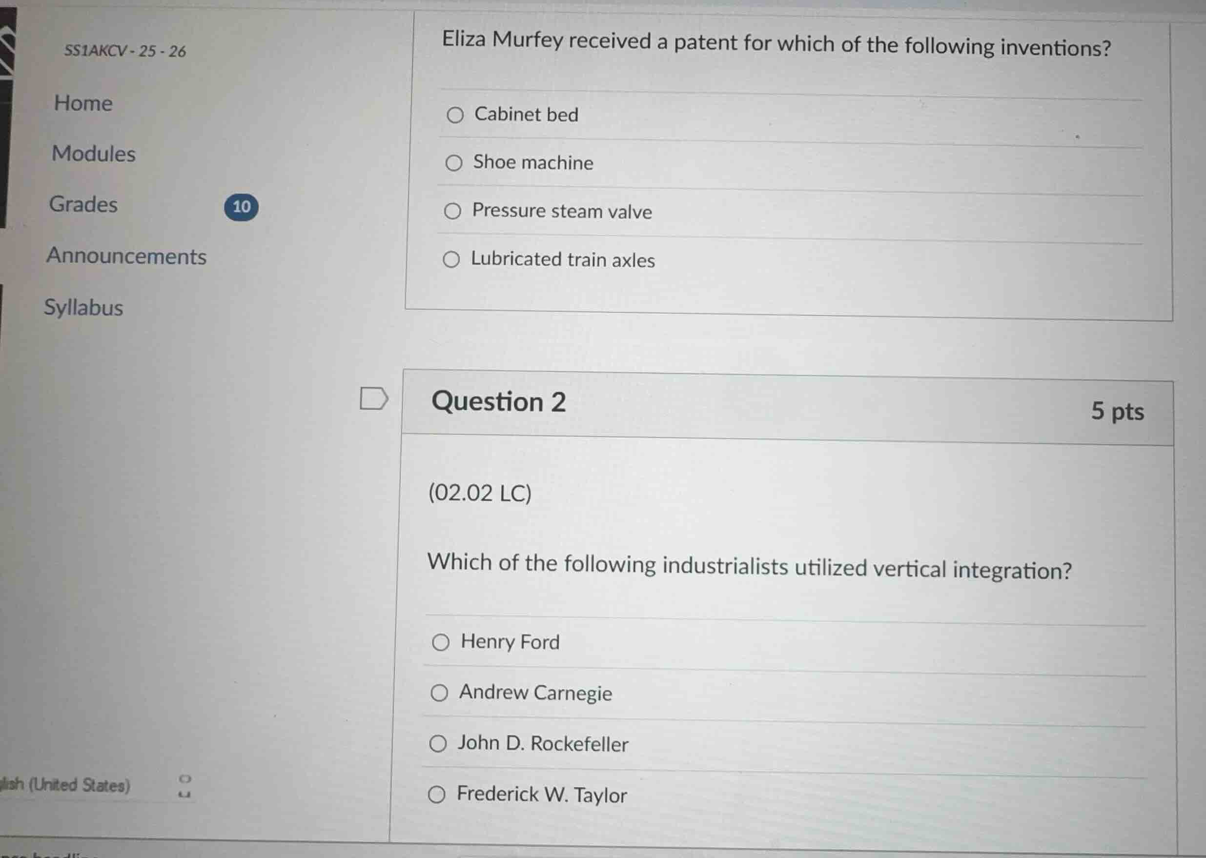 eliza murfey received a patent for which of the following inventions? -…
